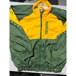 Vintage Green Bay Packers NFL Windbreaker Jacket Green Yellow Mens xl
1994